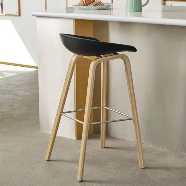 About a stool tabouret 75 pied bois - Hay