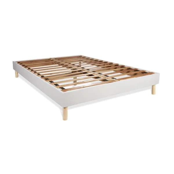ACTISOM Ensemble Matelas Actimemo Dream Mémoire De Forme 160x200 Cm 5zones Confort + Sommier Kit Blanc + 2o