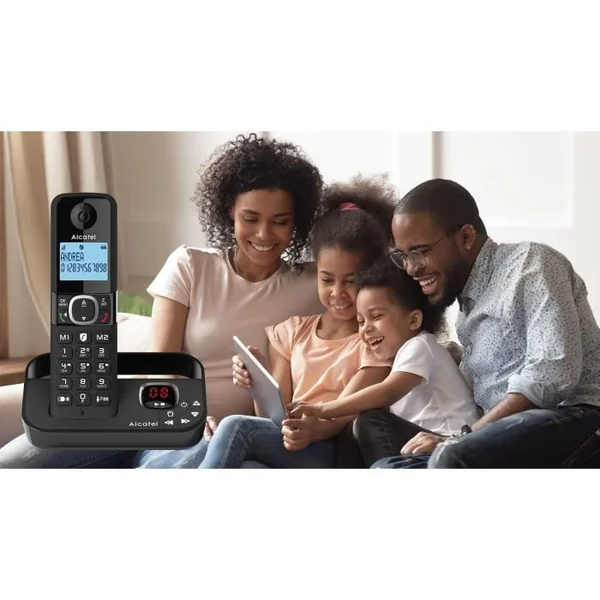 ALCATEL Téléphone Fixe Sans Fil - Alcatel - F860 Voice Trio Noir - Blocage D'appels Indésirables