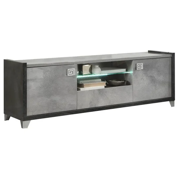 ALTOBUY Ensemble Meuble TV + Table D'appoint + Table Basse à 4 Pieds - Hoffman