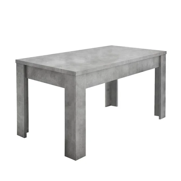 ALTOBUY Ensemble Séjour Avec Table 180cm Gris Aspect Cimento Et Oxyde - Paolino