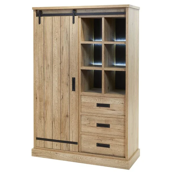 ALTOBUY Ensemble Séjour Industriel Complet Avec Table 230cm Piètement U - Cedra