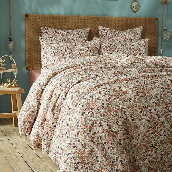 ALTOBUY Housse De Couette 200x200cm Gaze De Coton Motif Liberty - Isis