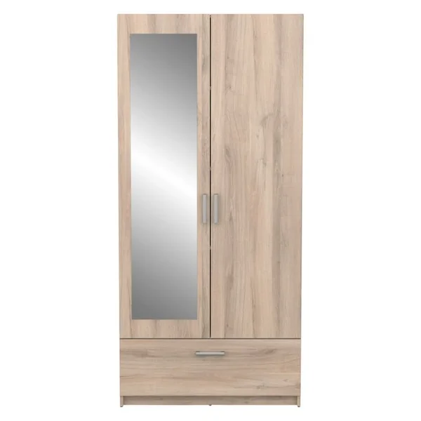 Armoire 2 portes 1 tiroir L.89 cm READY imitation chêne kronberg