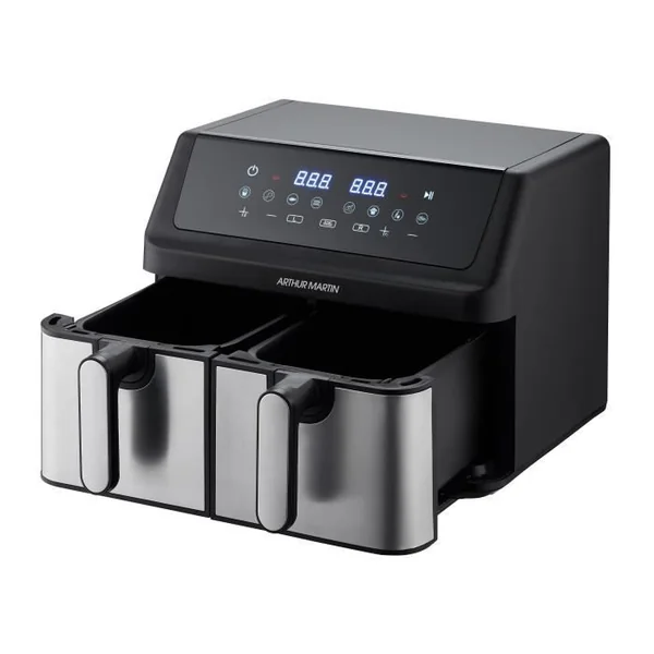 ARTHUR MARTIN Friteuse Sans Huile - Airfryer - 2 Cuves De 4,5l - 2000w - 8 Programmes