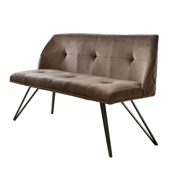 Banc de table à manger en velours gris 160 cm MELBOURNE