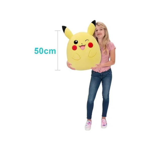 BANDAI Peluche - Bandai - Pokémon - Squishmallows 50 Cm - Pikachu - Grande Peluche Ultra-douce - Licence O