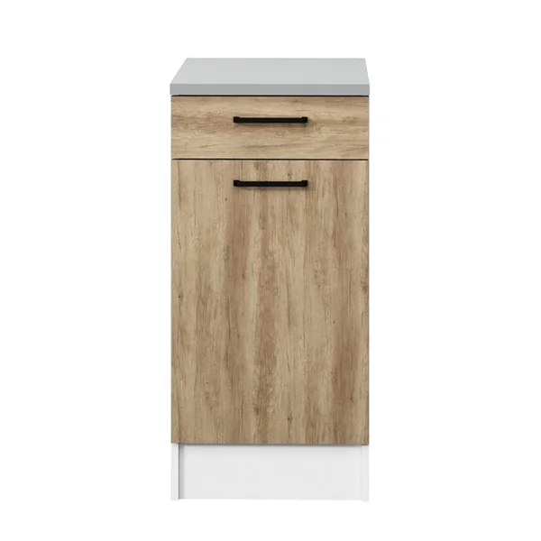 Bas 40 cm 1 porte 1 tiroir MALICE chêne nebraska