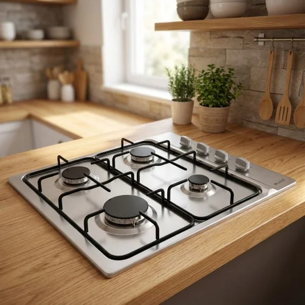 BELDEKO Plaque De Cuisson Gaz 4 Feux Inox - 7500w - Gaz De Ville Et Bouteille - Encastrable