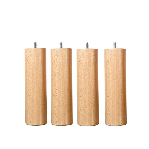 BELLECOUR Pied De Lit Cylindrique En Bois Hauteur 30 Cm (vendu à L'unité)