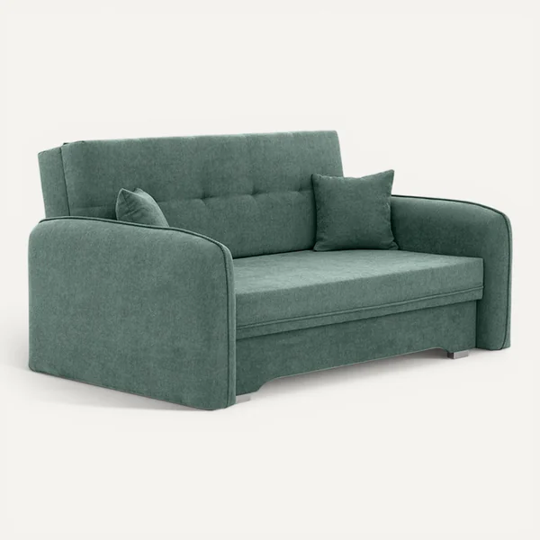 BEST MOBILIER Canapé Convertible 3 Places Michelle En Velours Vert
