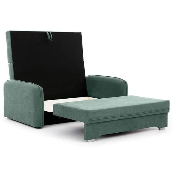 BEST MOBILIER Canapé Convertible 3 Places Michelle En Velours Vert