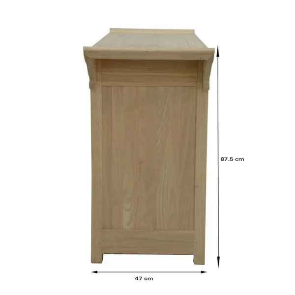 Buffet Chinois Hévéa 2 portes, 5 tiroirs 125x45x90cm MAORI