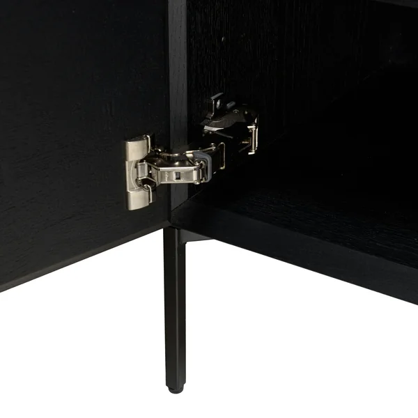 Buffet contemporain 2 portes bois couleur noire MAYENCE