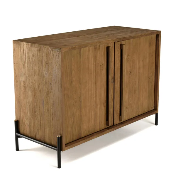 Buffet en teck recyclé 2 portes bois massif 101 cm SWING