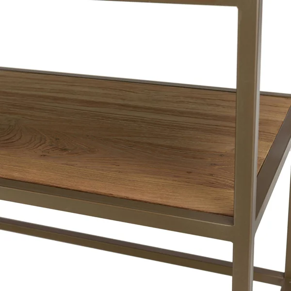 Buffet haut 105,5 cm 2 portes en teck recyclé sur pied SWING