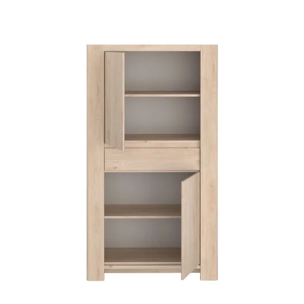 Buffet haut 2 portes H.161 cm PORTLAND imitation chêne