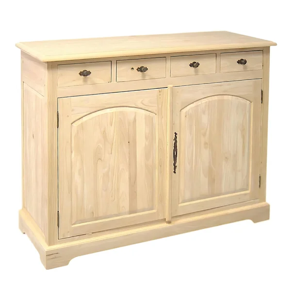 Buffet Hévéa 2 portes, 4 tiroirs 120x47x95cm TRADITION