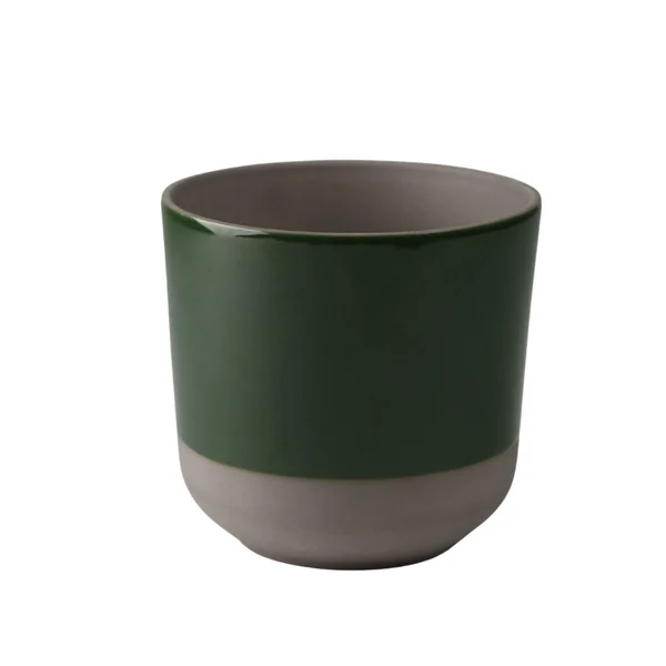 Cache-pot coloris vert en céramique Sandstone - Ø 25 x 23,8 cm