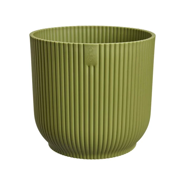 Cache-pot vibes fold coloris vert en plastique recyclé Elho - Ø 9 cm