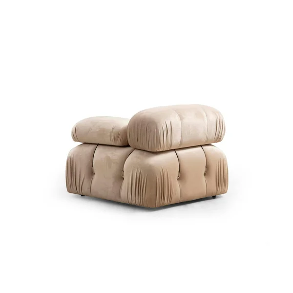 Canapé modulable 3 places - velours beige RONDA