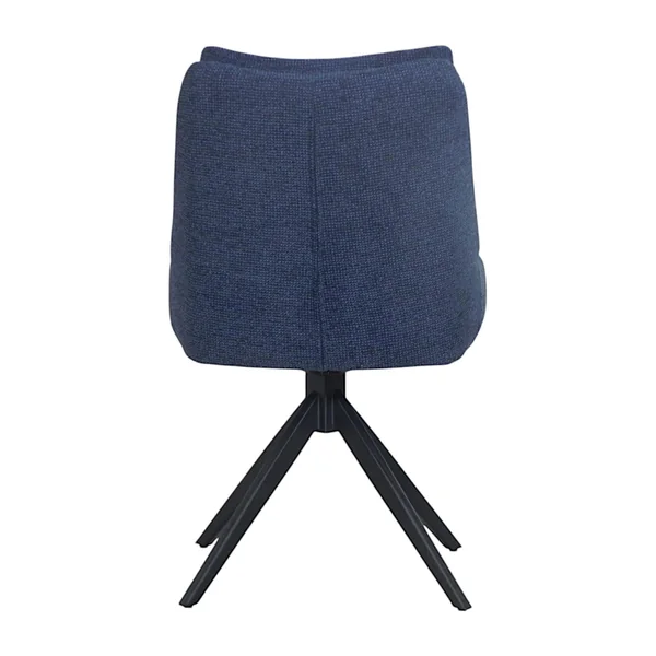Chaise bleu nuit pivotante en velours texturé (lot de 2) IENA