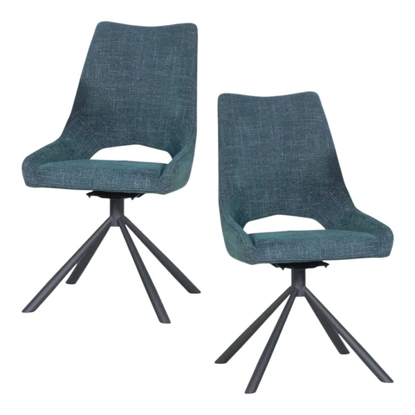 Chaise contemporaine pivotante lagon (lot de 2) LIGURIE