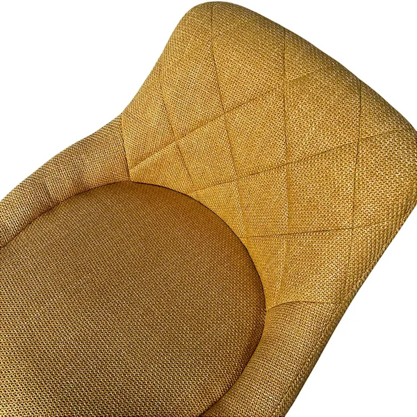 Chaise de bar hauteur réglable tissu moutarde (lot de 2) MALMOE