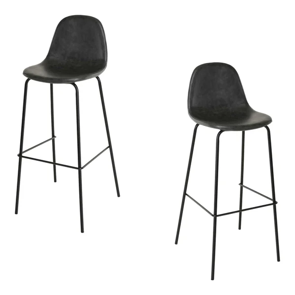 Chaise de bar noir TIM (lot de 2)