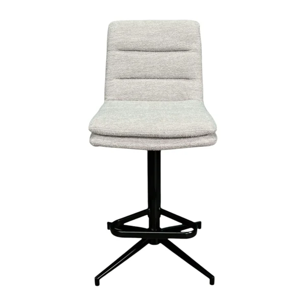 Chaise de bar tissu bouclettes sable réglable en hauteur (lot de 2) PALERME