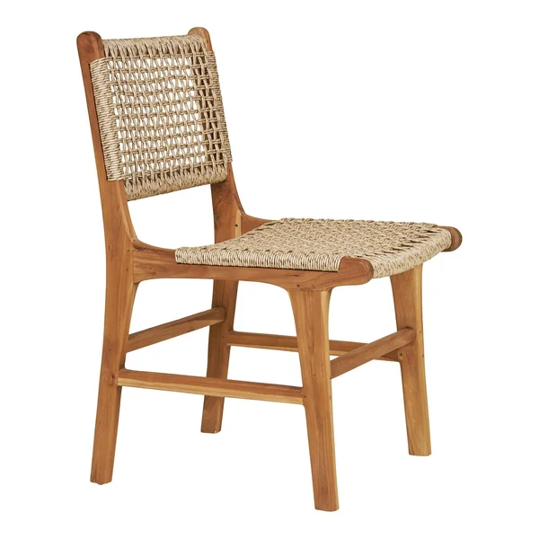 Chaise de jardin en teck et résine tressée (lot de 2) MENDOZA