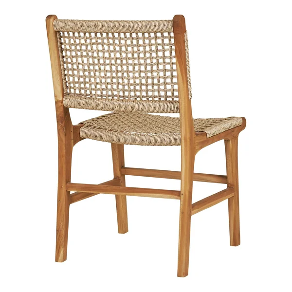 Chaise de jardin en teck et résine tressée (lot de 2) MENDOZA