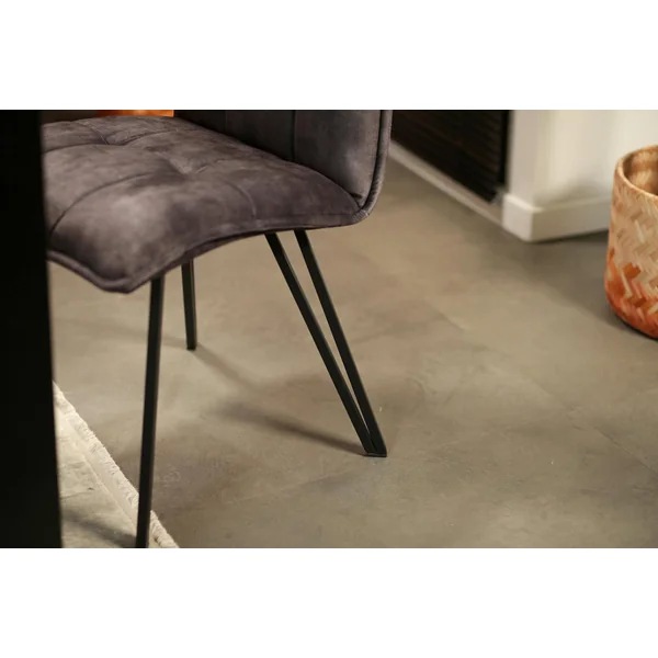 Chaise de salle à manger gris anthracite avec pieds épingle (lot de 2) MALMOE