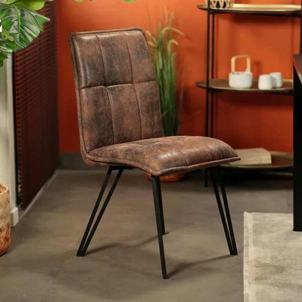 Chaise de salle à manger havane avec pieds épingle (lot de 2) MALMOE