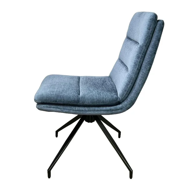 Chaise de salle à manger pivotante en velours bleu (lot de 2) PALERME