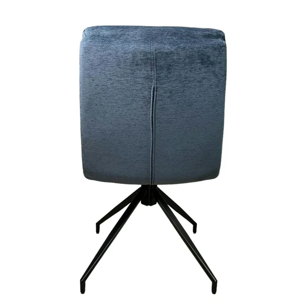 Chaise de salle à manger pivotante en velours bleu (lot de 2) PALERME