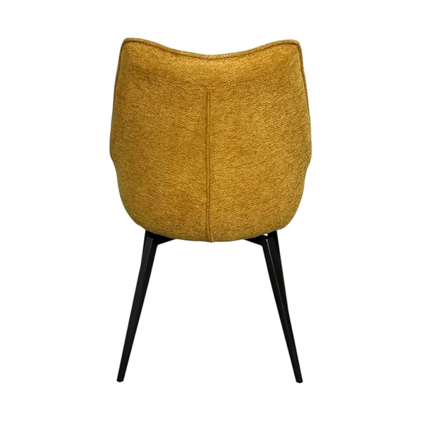 Chaise design tissu microfibre moutarde (lot de 2) IENA
