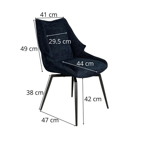 Chaise design tissu microfibre moutarde (lot de 2) IENA