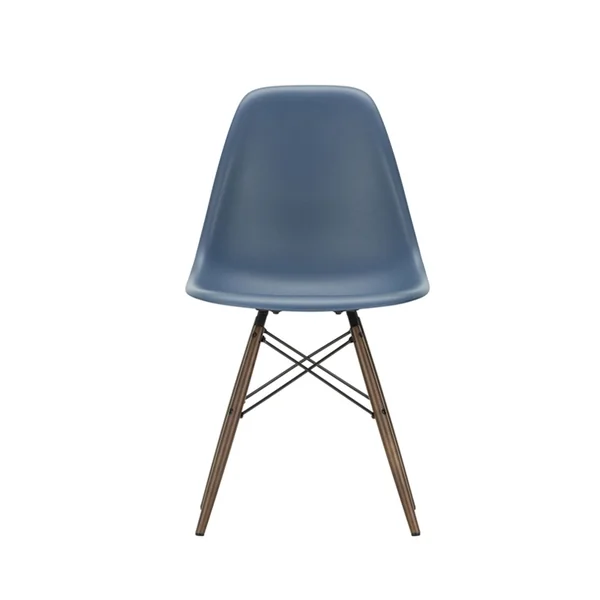 Chaise EAMES PLASTIC CHAIR DSW érable foncé Bleu de mer RE VITRA