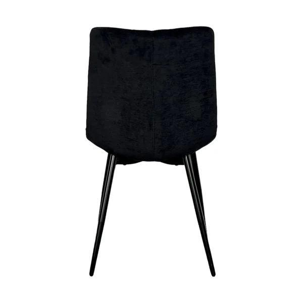 Chaise en velours noir motif damier (lot de 2) PALERME