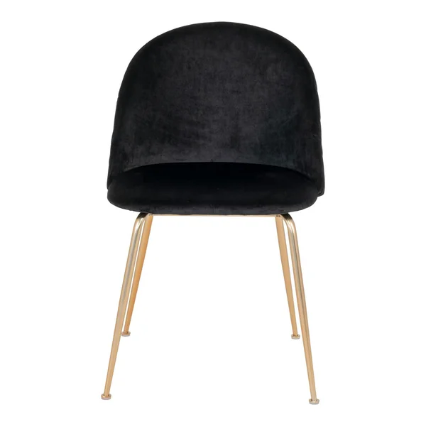 Chaise en velours noir à dossier rond (lot de 2) MONTREUX