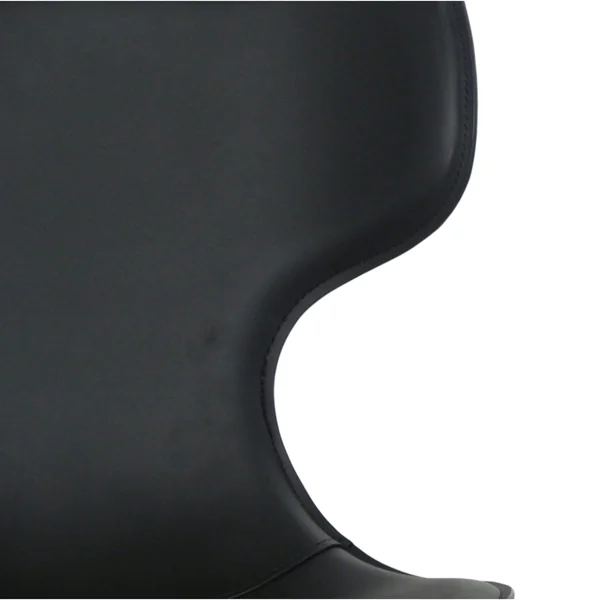 Chaise noire avec dossier en T, revêtement nettoyable (lot de 2) LOMBARDIE