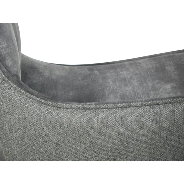 Chaise pivotante gris anthracite bi-matière, dossier en T (lot de 2) LOMBARDIE