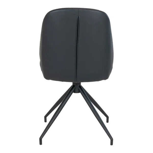 Chaise pivotante noire avec surpiqure décorative (lot de 2) BERLIN