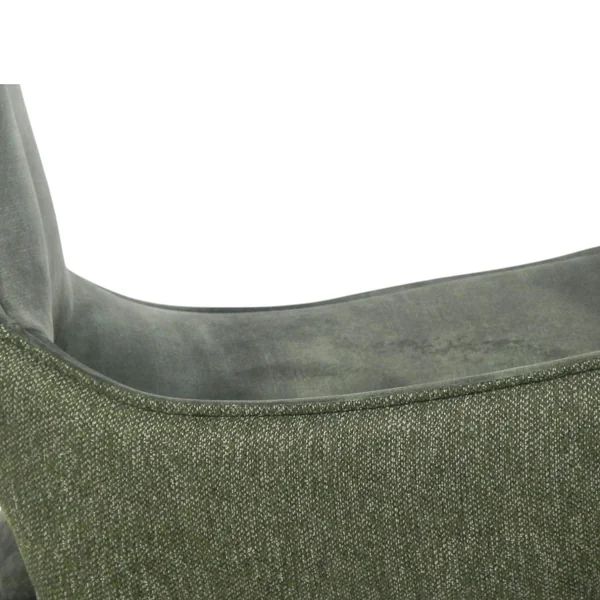 Chaise pivotante verte bi-matière, dossier en T (lot de 2) LOMBARDIE