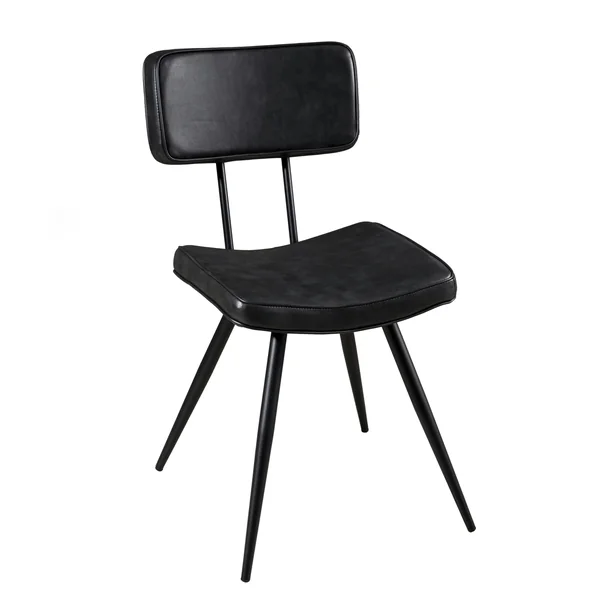 Chaise vintage tissu noir/gris anthracite (lot de 2) TIM