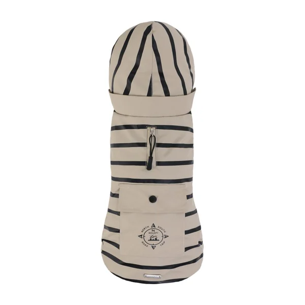 Ciré pour chien coloris beige rayé Wouapy Basic - Taille XXL