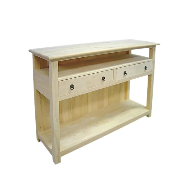 Console bibus 2 tiroirs hévéa 115x38x80cm TRADITION