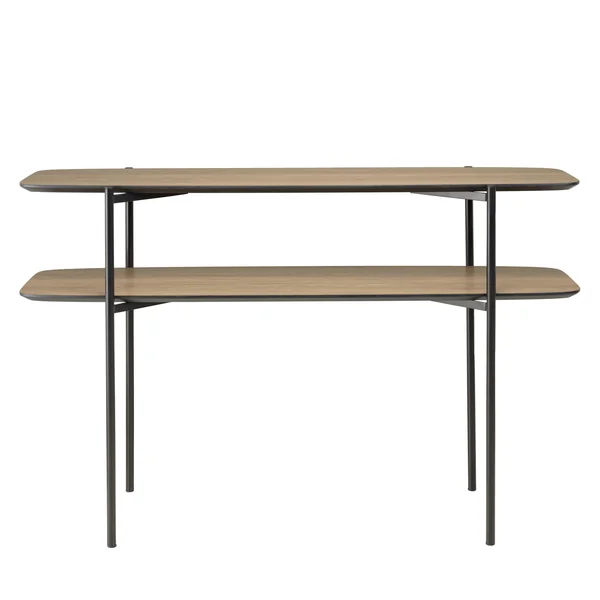 Console double plateau couleur bois LANDAISE