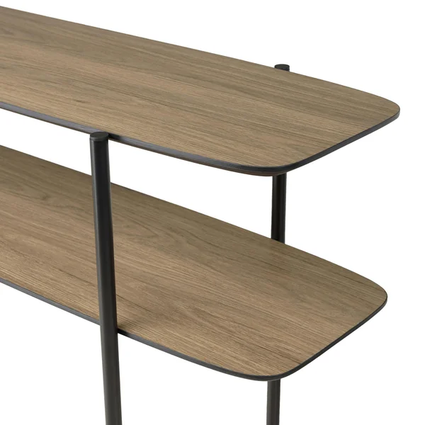 Console double plateau couleur bois LANDAISE
